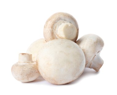 Taze champignon mantar beyaz izole. Sağlıklı gıda
