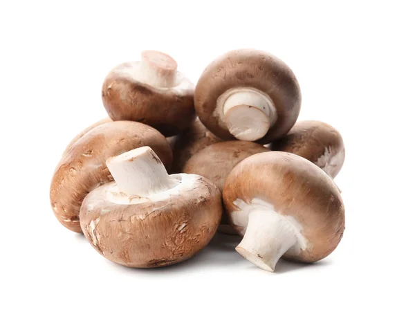 Champignon Frais Isolé Sur Blanc Aliments Sains — Photo