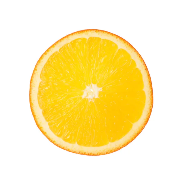 Fresh Juicy Orange Slice Isolated White Stock Picture