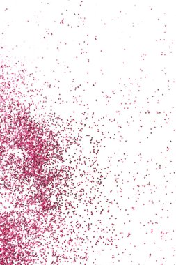 Pembe parlak beyaz arka planda, üstten görünüm