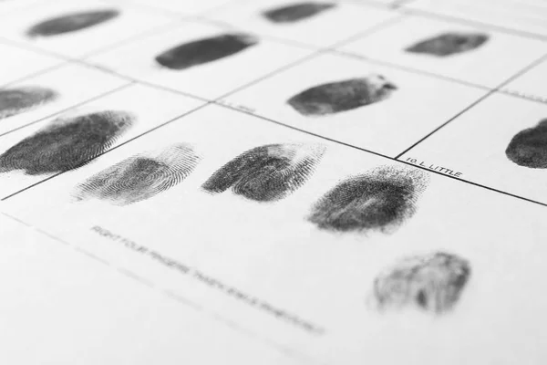 Αστυνομία Μορφή Δακτυλικά Αποτυπώματα Κινηματογράφηση Πρώτο Πλάνο Δικανική Εξέταση — Φωτογραφία Αρχείου