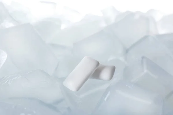 Chewing Gums Ice Cubes White Background Closeup — Stock Photo, Image