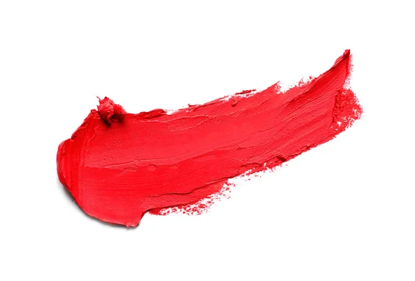 Stroke Lipstick White Background Top View — Stock Photo, Image