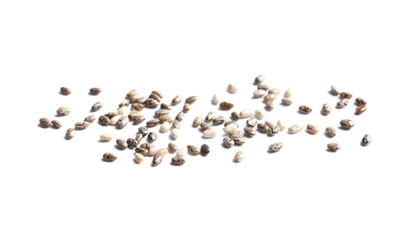 Chia Seeds Isolated White Organic Superfood — Stock Photo, Image