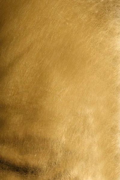 Shiny Golden Leather Background Top View — Stock Photo, Image