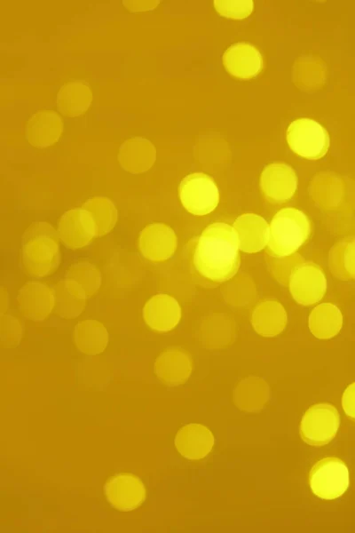 Verschwommene Sicht Auf Goldglänzende Lichter Bokeh Effekt — Stockfoto
