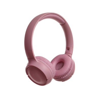 Modern kablosuz kulaklıklar beyaza izole edilmiş.