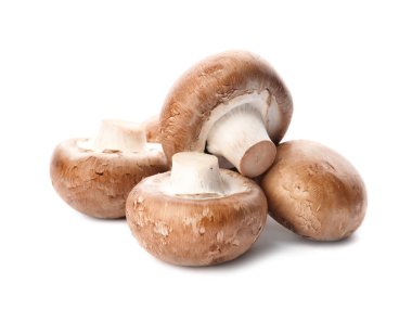 Taze champignon mantar beyaz izole. Sağlıklı gıda