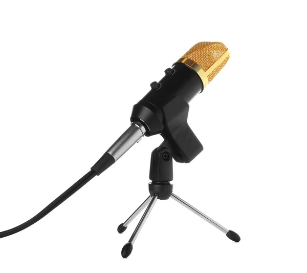 Condenser Microphone Holder White Background — Stock Photo, Image