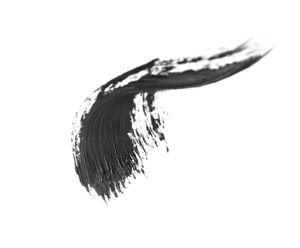 Smear Black Mascara Eyelashes White Background — Stock Photo, Image