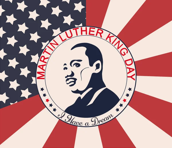Ilustração para Martin Luther King Day em fundo branco. Férias federais nos EUA — Fotografia de Stock