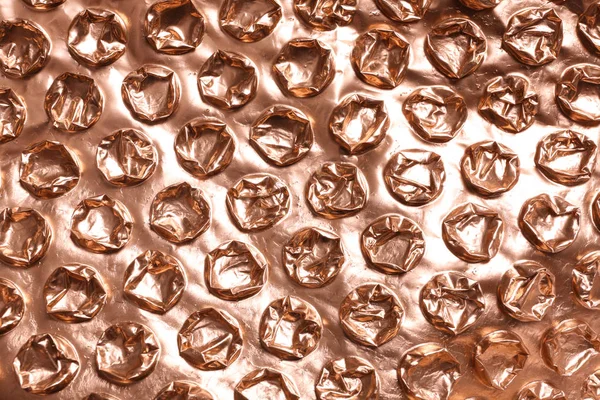 Enveloppement de bulle d'or rose comme fond, vue de dessus — Photo
