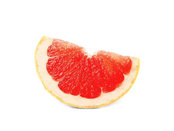 Segment van rijpe sappige grapefruit op witte achtergrond — Stockfoto