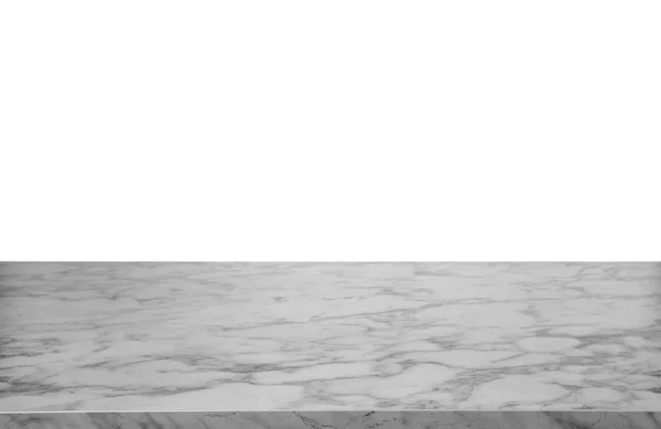 Superfície de mármore vazia contra fundo branco. Mockup para design — Fotografia de Stock