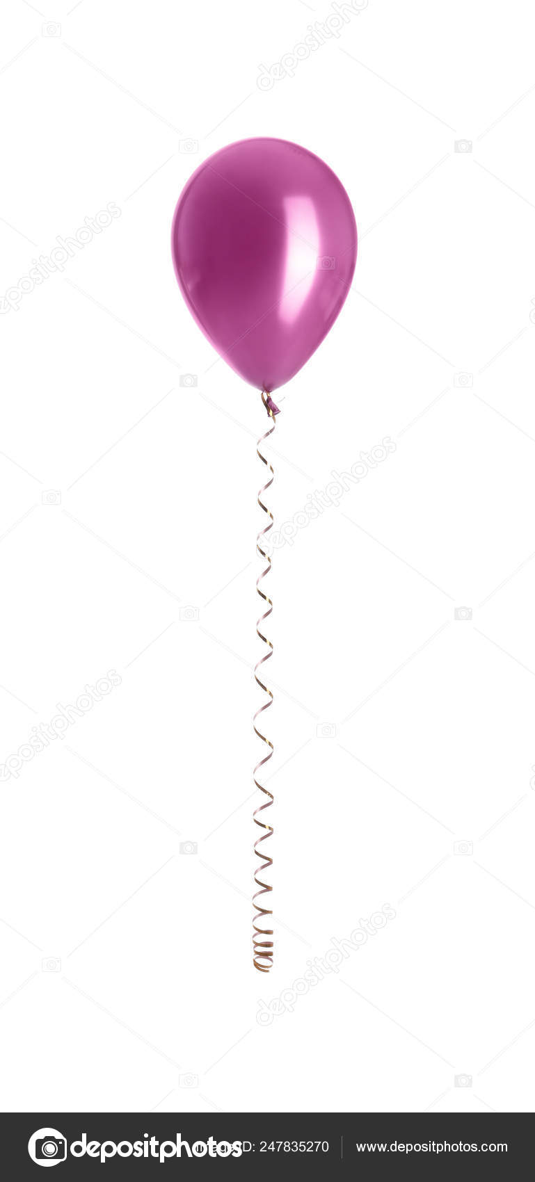 Color Balloon Ribbon Isolated White Stock Photo by ©NewAfrica 247349396