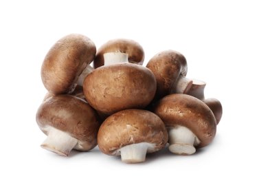 Taze champignon mantar beyaz izole. Sağlıklı gıda