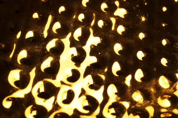 Vista da vicino della superficie dorata lucida come sfondo — Foto Stock