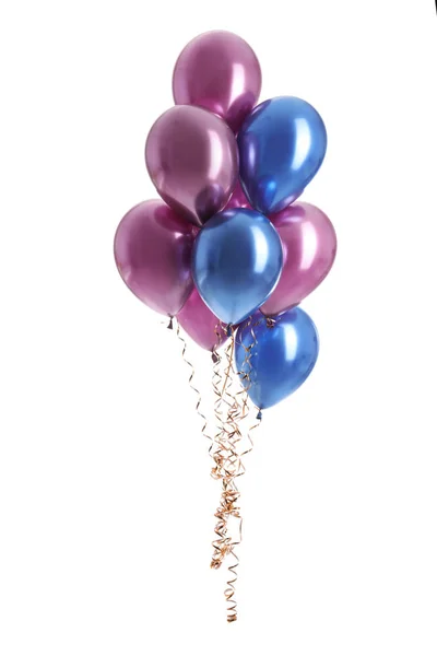 Букет кольорових кульок ізольовано на білому — стокове фото