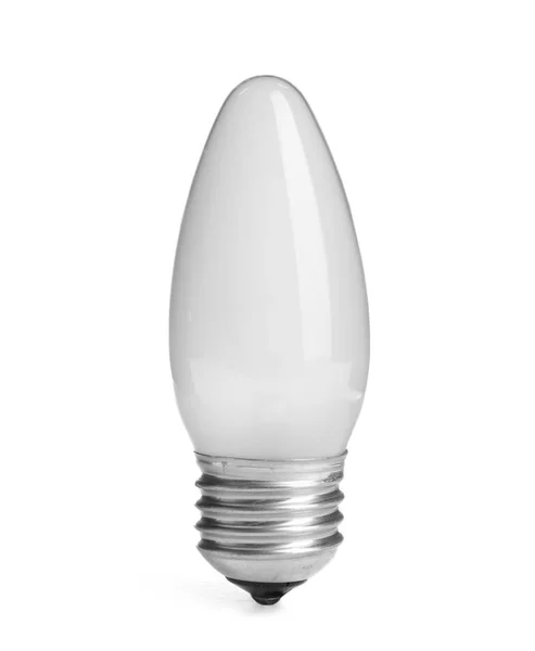 Neue Leuchtstofflampe für moderne Lampen auf weißem Hintergrund — Stockfoto