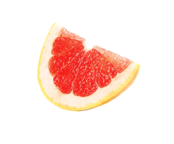 Szelet érett lédús grapefruit, fehér háttér — Stock Fotó