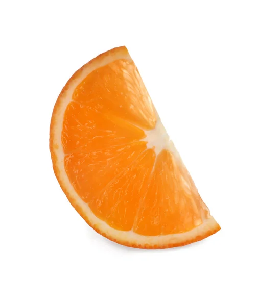 Segment van rijp geïsoleerd op wit oranje — Stockfoto