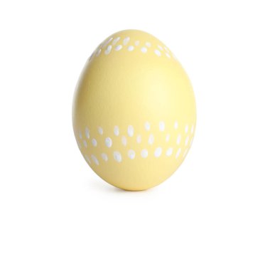 Güzel Paskalya yortusu yumurta beyaz zemin üzerine boyalı