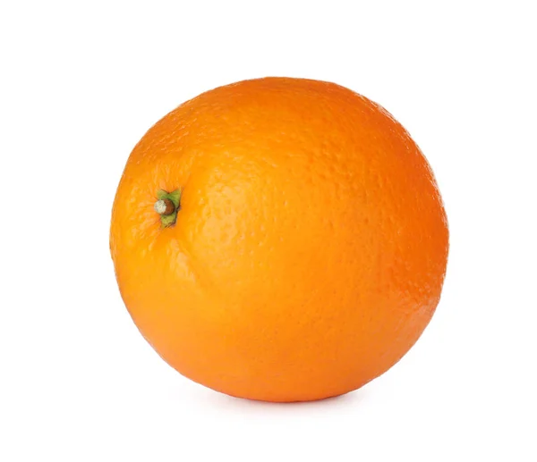 Свіжий стиглий апельсин ізольований на білому. Цитрусові фрукти — стокове фото