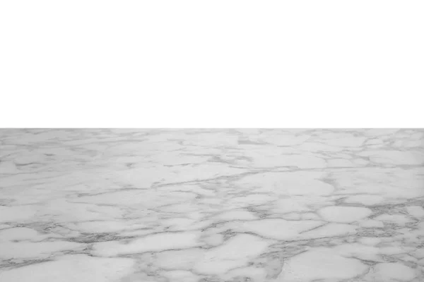 Empty marble surface against white background. Mockup for design