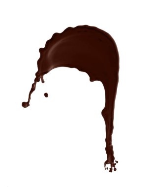 Lezzetli tatlı çikolata süt beyaz arka plan üzerinde sıçrama