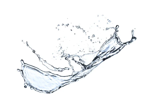 Salpicadura de agua dulce transparente sobre fondo blanco —  Fotos de Stock