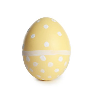 Güzel Paskalya yortusu yumurta beyaz zemin üzerine boyalı