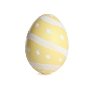 Güzel Paskalya yortusu yumurta beyaz zemin üzerine boyalı