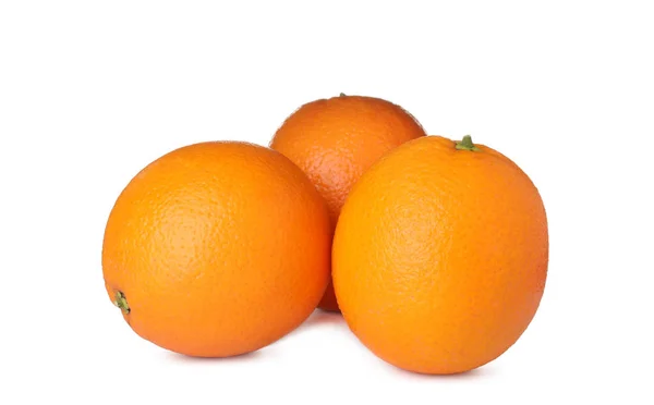 Fresh ripe oranges isolated on white. Citrus fruit — Stock Photo, Image