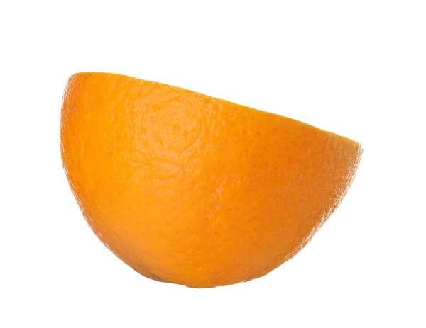 Mitad de naranja madura aislada en blanco —  Fotos de Stock