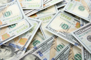 Arka plan olarak birçok Doları banknot. Amerikan ulusal para birimi