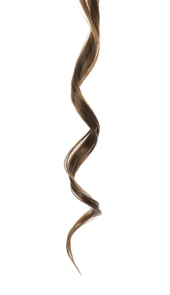 Κλείδωμα των υγιή μαλλιά σε λευκό φόντο — Φωτογραφία Αρχείου