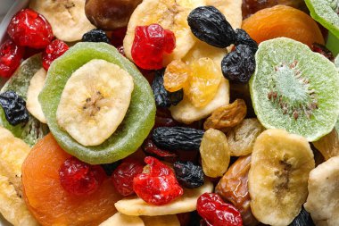 Arka plan, üstten görünüm olarak farklı Kuruyemiş. Sağlıklı yaşam tarzı