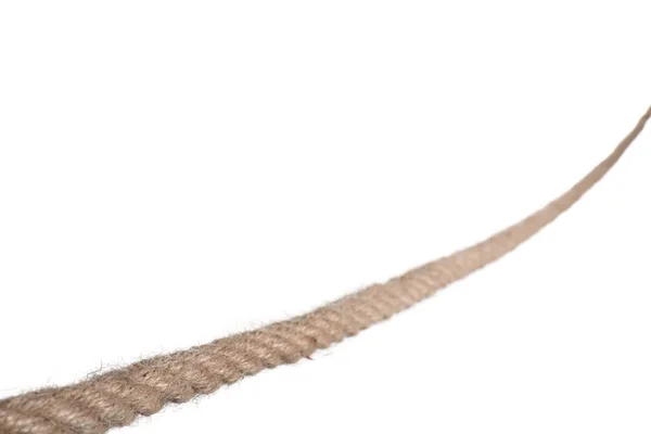 Cuerda de algodón náutico fuerte sobre fondo blanco —  Fotos de Stock