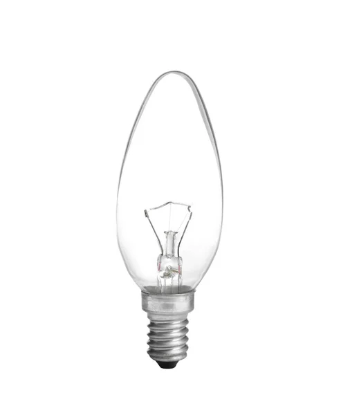 白い背景でモダンなランプの新しい白熱電球 — ストック写真