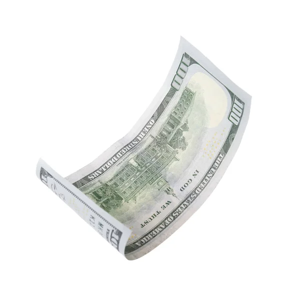 One hundred dollar banknote on white background. American national currency Stock Image