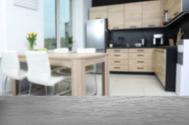 Modern mutfak boş tablo. Mockup tasarım için