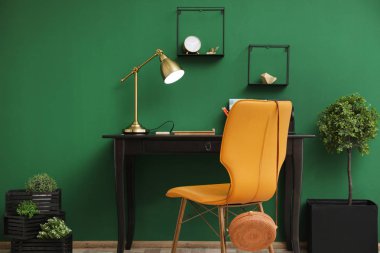 Modern şık iç çalışma yer. Çağdaş tasarım