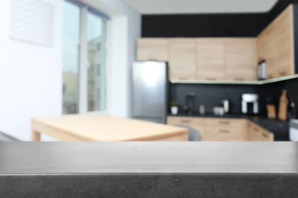 Üres asztal, modern konyhában. Makett tervezése — Stock Fotó