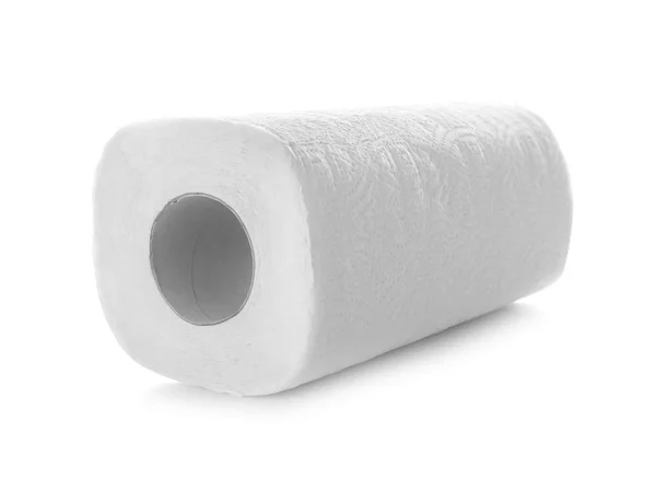 Roll of paper towels on white background — Stock Photo, Image