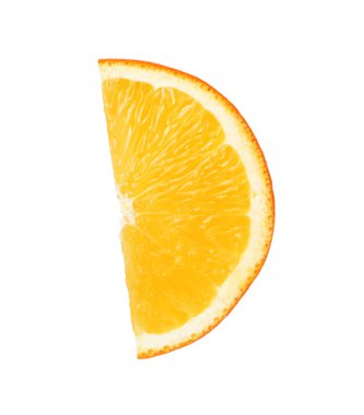 Taze sulu Portakal dilim beyaz izole