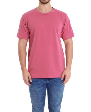 Beyaz arka planda, closeup genç adam. Kilo kaybı