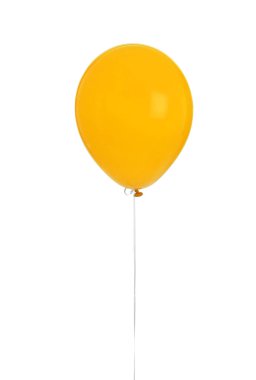 Beyaz arka plan üzerinde parlak altın hava balonu