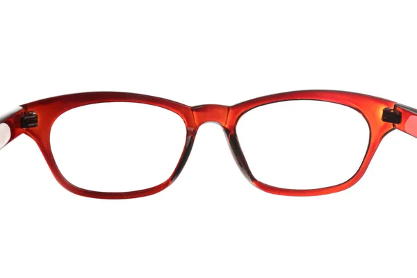 Glasögon på vit bakgrund, närbild. Ögonläkare samråd — Stockfoto