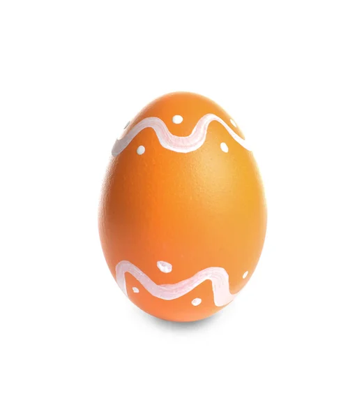 Όμορφη χειροποίητη Πασχαλινό αυγό σε λευκό φόντο — Φωτογραφία Αρχείου