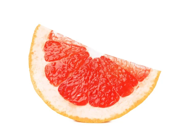 Slice of ripe juicy grapefruit on white background — Stock Photo, Image
